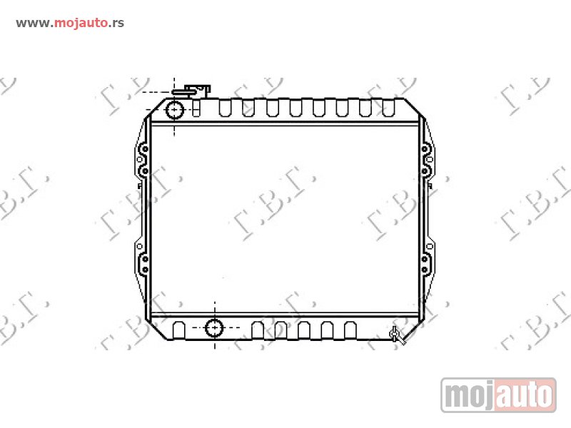Glavna slika -  HLADNJAK MOTORA 2.4D (450x515x32) Toyota hi-lux (yn 85) 2wd 89-94 -dostupno - MojAuto