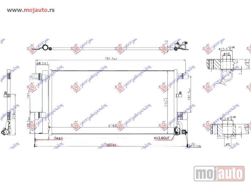 Glavna slika -  HLADNJAK KLIME 2.0 TFSi BENZIN (678x335x12) Audi a6 18- -dostupno - MojAuto