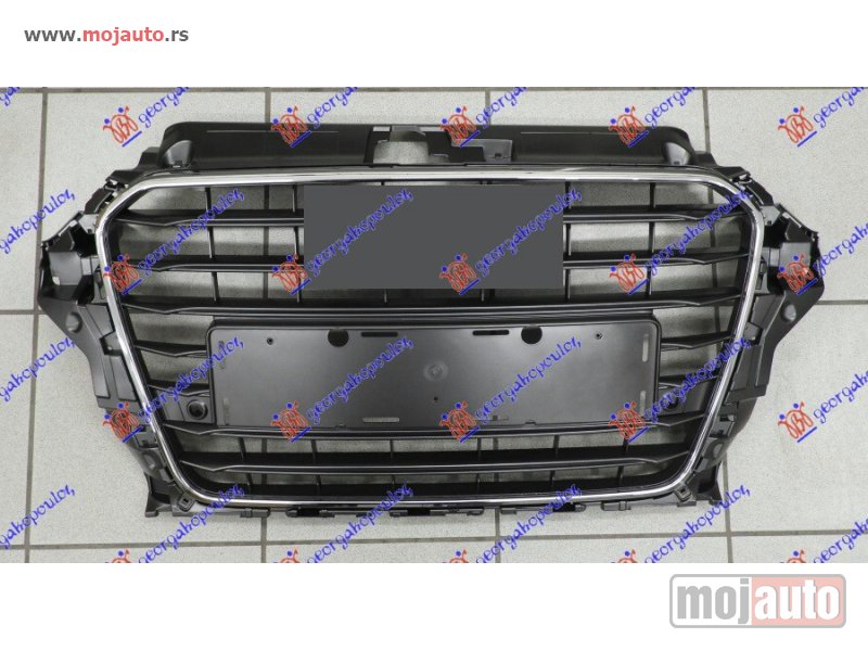 Glavna slika -  PVC MASKA KOMPLET SIVA (HROM OKVIR) (PDS SENZORI) Audi a3 3d/sportback 12-16 -dostupno - MojAuto