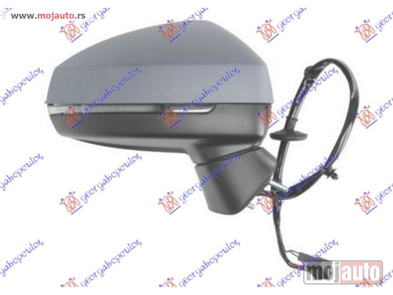 Glavna slika -  RETROVIZOR ELEKTRICNI SA GREJACEM PM (MIGAVAC) (MRTAV UGAO) (ASFERICNO STAKLO) Desno Audi a3 3d/sportback 12-16 -dostupno - MojAuto