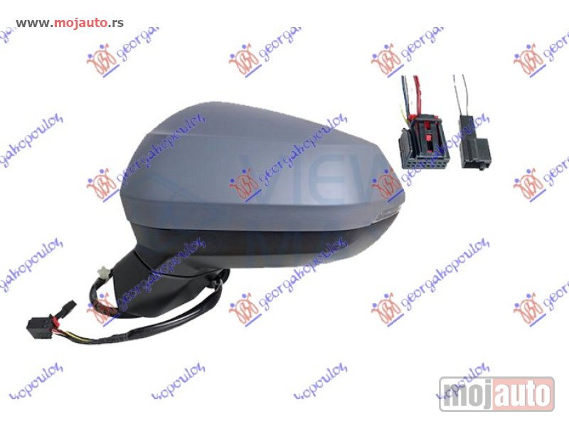 Glavna slika -  RETROVIZOR ELEKTRICNI SA GREJACEM PM (MIGAVAC) (MRTAV UGAO) (A KVALITET) (ASFERICNO STAKLO) Levo Audi q2 20- -dostupno - MojAuto