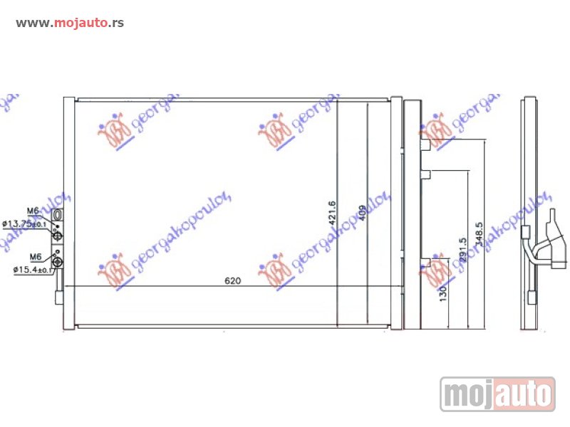 Glavna slika -  HLADNJAK KLIME 3.0 (28iX) BENZIN (565x420x16) Bmw x3 (f25) 11-14 -dostupno - MojAuto