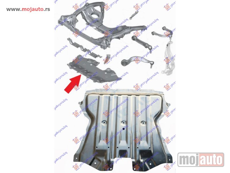 Glavna slika -  ZASTITA MOTORA PREDNJA (ALUMINIJUM) Bmw series 7 (g11/g12) 19-22 -dostupno - MojAuto