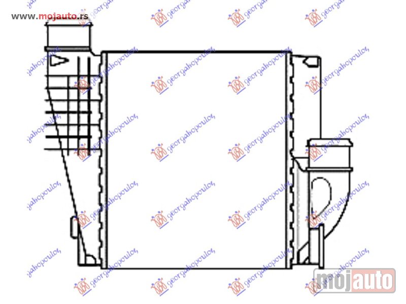 Glavna slika -  HLADNJAK INTERKULERA BENZIN-DIZEL (215x248x50) Citroen c4 picasso 14-17 -dostupno - MojAuto