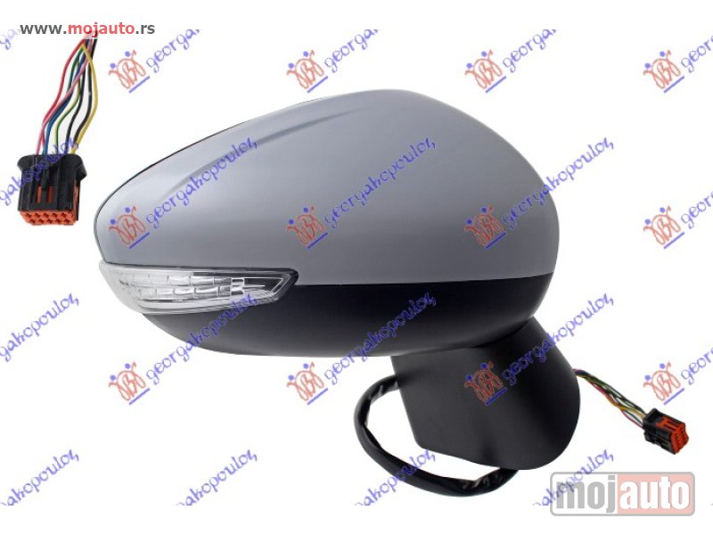 Glavna slika -  RETROVIZOR ELEKTRICNI SA GREJACEM PM (MIGAVAC) (SENZOR) (8 PIN) (A KVALITET) (KONVEKSNO STAKLO) Desno Citroen c3 air cross 21- -dostupno - MojAuto