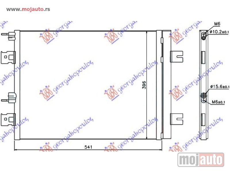 Glavna slika -  HLADNJAK KLIME 1.4/1.6 BENZ - 1.5 DCi (510x40) Dacia duster 10-17 -dostupno - MojAuto