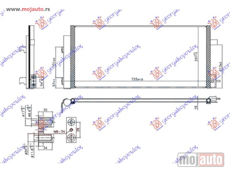 Glavna slika -  HLADNJAK KLIME 1.3 D DIZEL (665x296x16) (NISSENS) Chevrolet aveo sdn-h/b 12- -dostupno - MojAuto