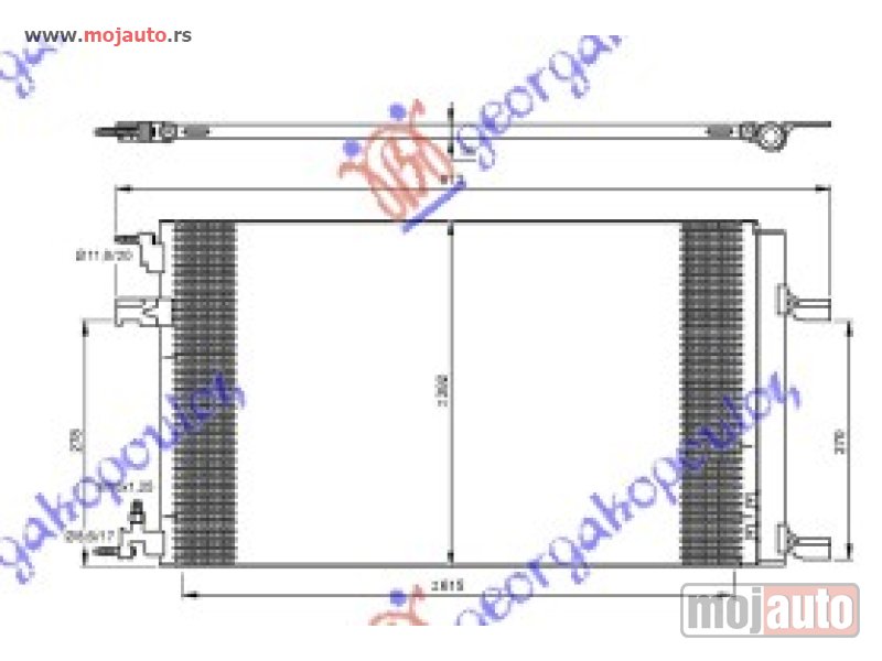 Glavna slika -  HLADNJAK KLIME BENZIN/DIZEL (625x380x16) Opel insignia 08-13 -dostupno - MojAuto