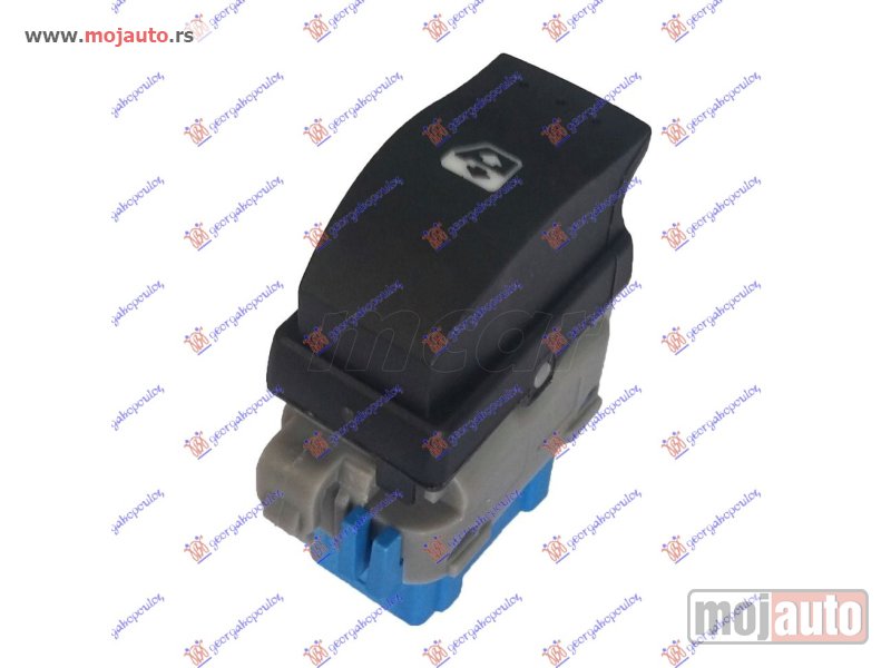 Glavna slika -  PREKIDAC U PREDNJIM (& ZADNJIM L=D) VRATIMA (BELI KONEKTOR) (BELO SVETLO) (6 PIN) Desno Renault kangoo 08-13 -dostupno - MojAuto