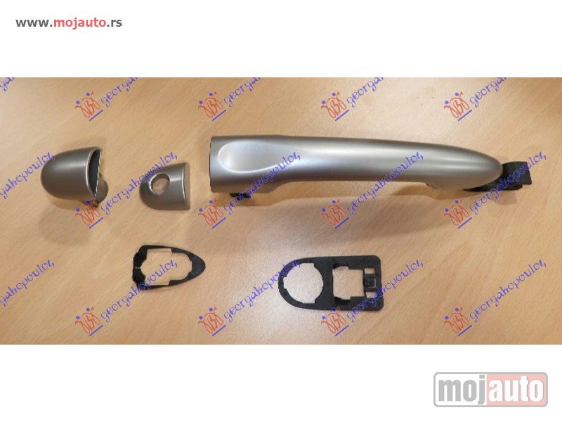 Glavna slika -  KVAKA PREDNJIH/ZADNJIH VRATA (L=D) SPOLJASNJA SREBRNA Renault megane h/b - s.w. 08-14 -dostupno - MojAuto