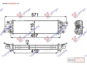NOVI: delovi  HLADNJAK INTERKULERA 1.3 JTD (410x115x40) 03- Fiat albea 05- -dostupno