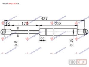 Glavna slika - AMORTIZER GEPEK VRATA (437L-350N) Fiat punto evo 09-12 -dostupno - MojAuto