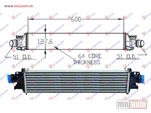 NOVI: delovi  HLADNJAK INTERKULERA (60x129x64) Chevrolet aveo sdn-h/b 12- -dostupno