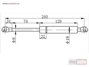 NOVI: delovi  AMORTIZER GEPEK VRATA (240L-350N) Fiat doblo 09-15 -dostupno
