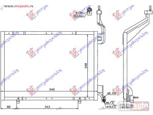 Glavna slika - HLADNJAK KLIME 1.6 TDCi (540x348x16) -14 Ford fiesta 13-17 -dostupno - MojAuto