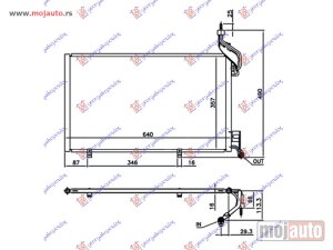 NOVI: delovi  HLADNJAK KLIME 1.6 EcoBoost BENZIN (600x350x16) CEVI 18/18mm (NISSENS) Ford fiesta 13-17 -dostupno