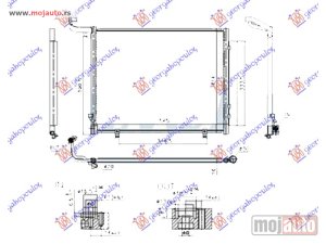 NOVI: delovi  HLADNJAK KLIME 1.0 EcoBoost BENZIN MAN - 1.5 TDCi DIZEL (490x410x16) Ford transit/tourneo courier 13- -dostupno