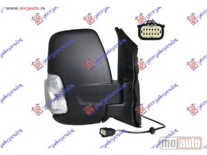 NOVI: delovi  RETROVIZOR MEHANICKI KRATKI (MIGAVAC) (POZICIJA 16W) (A KVALITET) (KONVEKSNO STAKLO) Desno Ford transit 19- -dostupno
