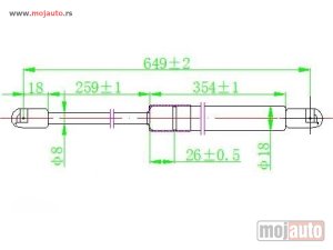 NOVI: delovi  AMORTIZER GEPEK VRATA (650L-690N) Ford transit/tourneo custom 18-23 -dostupno