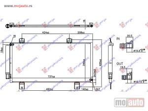 NOVI: delovi  HLADNJAK KLIME 1.3 BENZIN (73.7x35.3x1.6) (NISSENS) Honda jazz 15-18 -dostupno