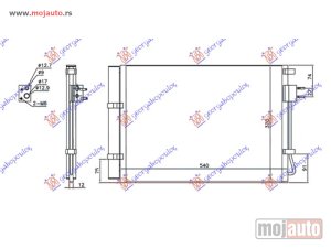NOVI: delovi  HLADNJAK KLIME 1.2/1.4i BENZIN (520x370x12) Hyundai i20 12-14 -dostupno