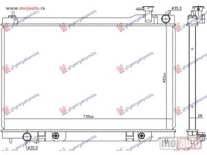 NOVI: delovi  HLADNJAK MOTORA 3.5i 24V (AUTO) (45x72.7x25) Infiniti fx35/fx45 05-09 -dostupno