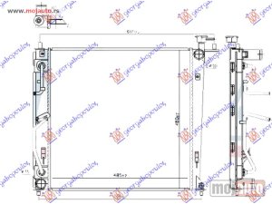 NOVI: delovi  HLADNJAK MOTORA 1.7 CRDi DIZEL (AUTO) (480x480x18) Kia carens 13- -dostupno