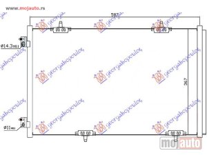 NOVI: delovi  HLADNJAK KLIME 1.2/1.6 Vti 1.6 HDi (587x367x12) Citroen c-elysee 13-16 -dostupno