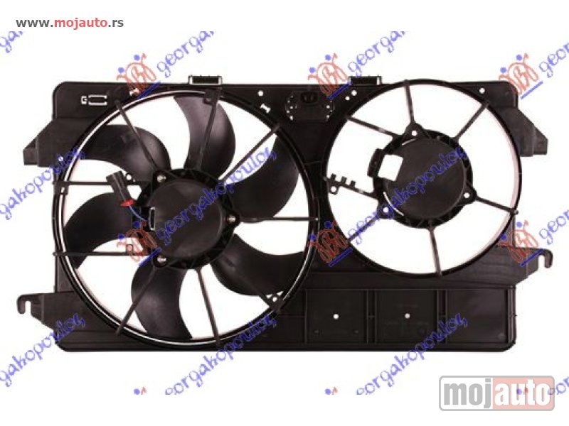 Glavna slika -  VENTILATOR (DUPLI) (1.8 BENZIN/DIZEL) (1 MOTOR) Ford transit connect 10-13 -dostupno - MojAuto