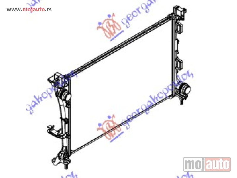 Glavna slika -  HLADNJAK MOTORA 0.9/1.4 TURBO - 1.3 JTD (620x396x26) Fiat 500 l 17- -dostupno - MojAuto