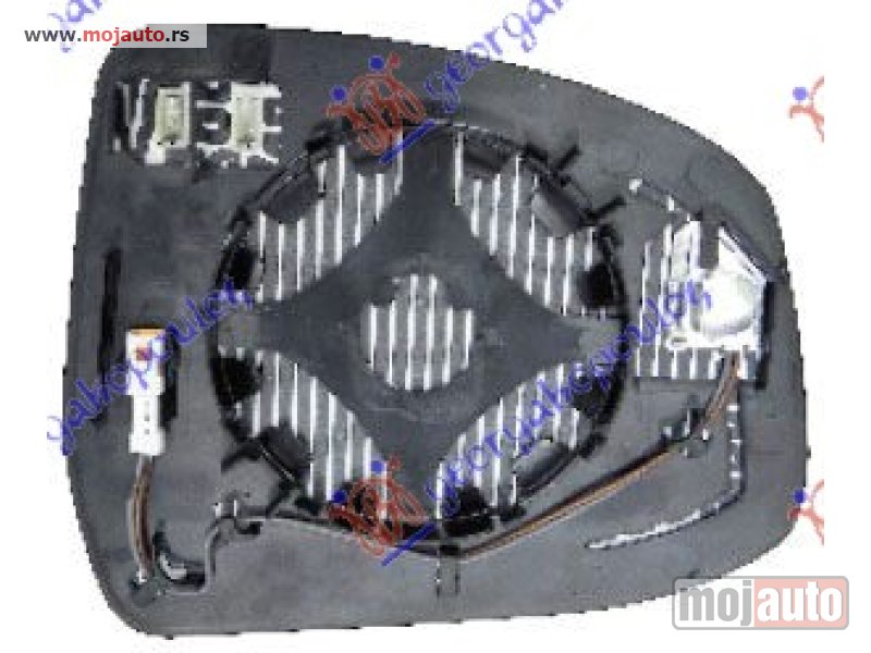 Glavna slika -  STAKLO RETROVIZORA SA GREJACEM (MRTAV UGAO) (ASFERICNO) Levo Ford focus 11-14 -dostupno - MojAuto