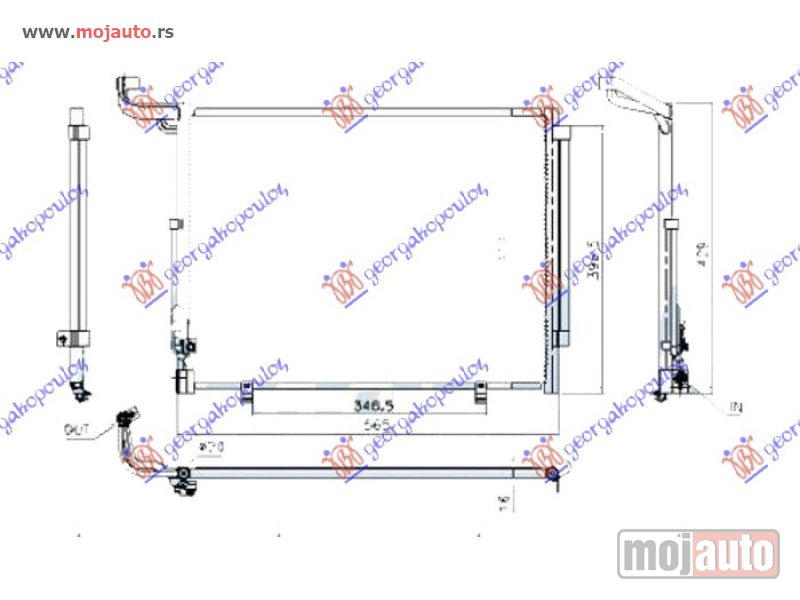 Glavna slika -  HLADNJAK KLIME 1.0 EcoBoost BENZIN (AUTO) (490x410x16) Ford ecosport 17- -dostupno - MojAuto
