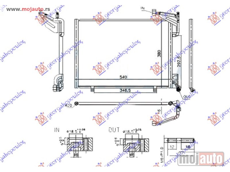 Glavna slika -  HLADNJAK KLIME ZA SVE MODELE BENZIN (500x350x16) Ford ecosport 13-17 -dostupno - MojAuto