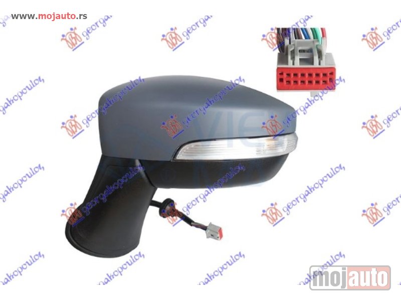Glavna slika -  RETROVIZOR ELEKTRICNI SA GREJ. PM (ELEKTRO-SKLOPIV) (MIGAVAC) (SVETLO) (MRTAV UGAO) (10 PIN) (A KVAL) (KONVEKSNO STAKLO) Levo Ford ecosport 17- -dostupno - MojAuto
