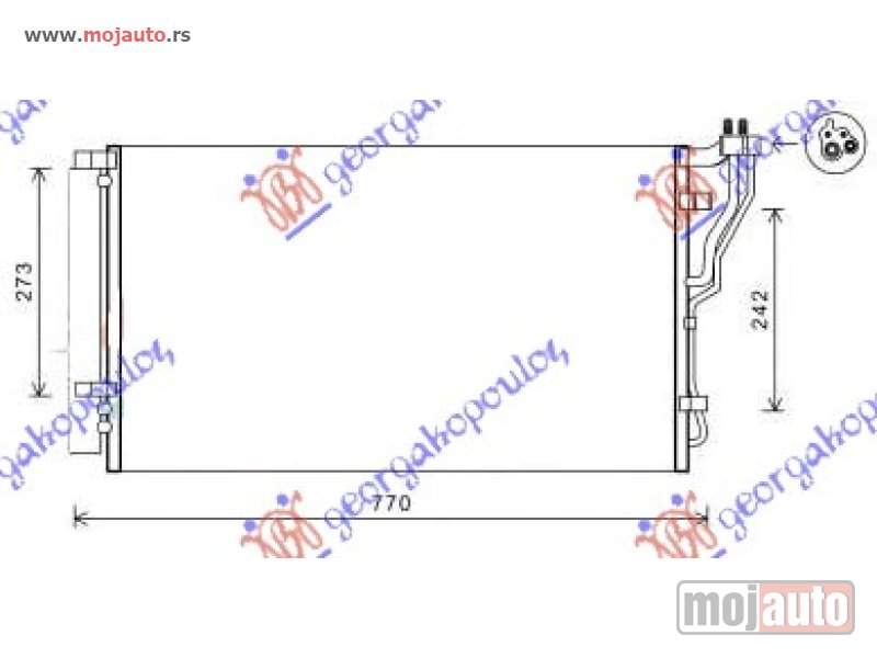 Glavna slika -  HLADNJAK KLIME 2.0i/2.4i 16V (715x382x12) Hyundai sonata 11-15 -dostupno - MojAuto