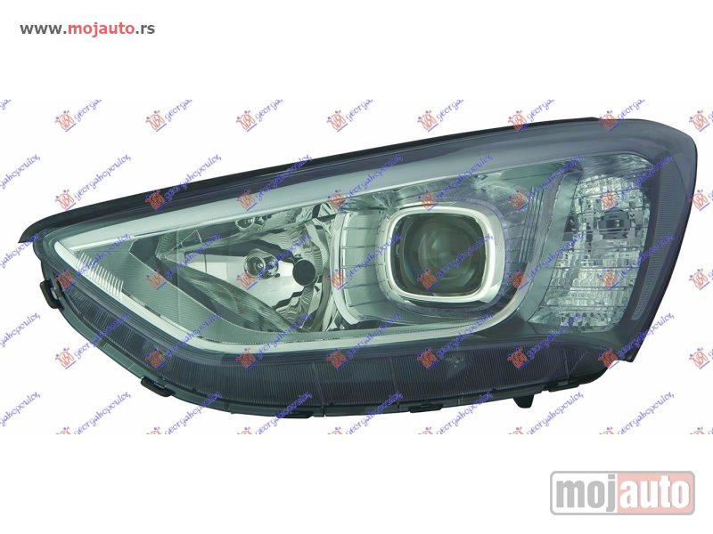 Glavna slika -  FAR ELEKTRICNI SA LED DNEVNIM SVETLOM (DEPO) Levo Hyundai santa fe 12-16 -dostupno - MojAuto