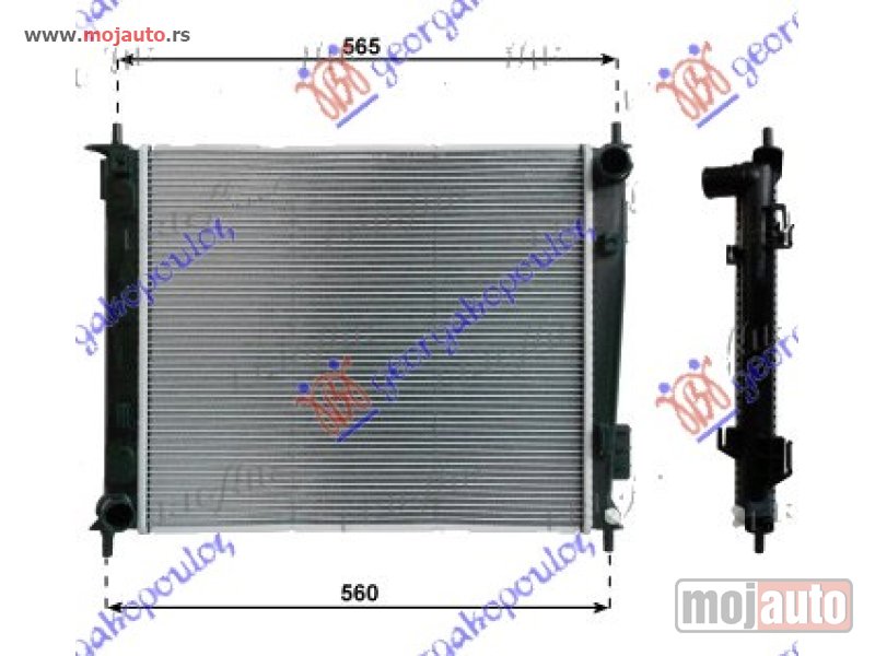 Glavna slika -  HLADNJAK MOTORA 1.6 CRDi DIZEL (MAN) (480x415x16) Kia soul 08-11 -dostupno - MojAuto