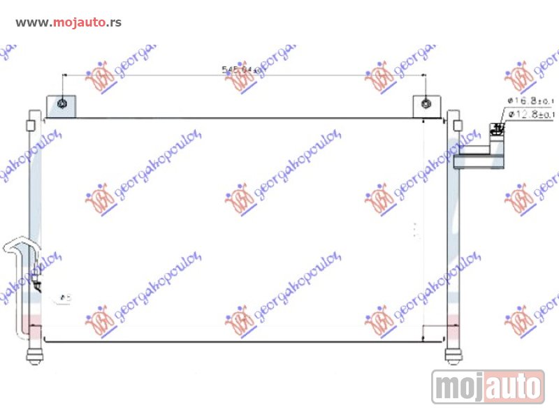 Glavna slika -  HLADNJAK KLIME ZA SVE MODELE BENZIN (625x360x16) Mazda premacy 99-04 -dostupno - MojAuto
