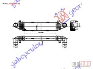 NOVI: delovi  HLADNJAK INTERKULERA 1.8-2.5 BENZIN - 2.2 Cdi (625x113x62) Mercedes e class (w212) 09-13 -dostupno