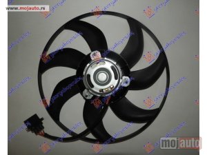 Glavna slika - VENTILATOR HLADNJAKA (MOTOR+ELISA) (345mm) (250/60w) (7 PERAJA) (3 PIN) Vw polo 05-09 -dostupno - MojAuto