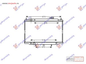NOVI: delovi  HLADNJAK MOTORA 2.5TDi (+/-AC) (69.5x45) (KOYO) Nissan p/u (d22) navara 2wd-4wd 01-10 -dostupno