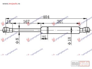NOVI: delovi  AMORTIZER GEPEK VRATA (399L-400N) Alfa romeo gt 03-10 -dostupno