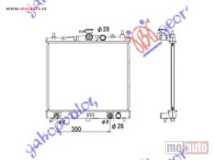 Glavna slika - HLADNJAK MOTORA 1.2/1.4/1.6 BENZIN (AUTO) (38x44.5x1.6) Nissan micra (k12) 02-10 -dostupno - MojAuto