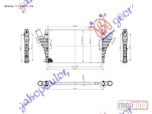 Glavna slika - HLADNJAK INTERKULERA 2.0 I16VTUR - 2.2DTi(64x40x29) Opel signum 03-06 -dostupno - MojAuto