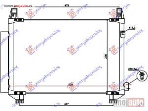 NOVI: delovi  HLADNJAK KLIME D4D DIZEL (515x325x16) Toyota yaris 05-11 -dostupno