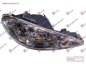 NOVI: delovi  FAR ELEKTRICNI DUPLO SOCIVO (H7/H7) -2006 (TYC) Desno Peugeot 206 98-09 -dostupno