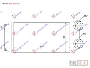 NOVI: delovi  HLADNJAK INTERKULERA 1.6-2.0 HDi DIZEL (300x155x80) Peugeot 206 98-09 -dostupno