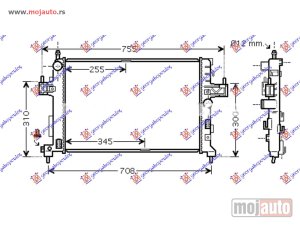 NOVI: delovi  HLADNJAK MOTORA 1.3CDTi 1.7DTi DIZEL (60x35) (MAHLE BEHR) Opel combo 00-12 -dostupno