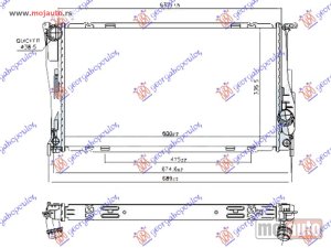NOVI: delovi  HLADNJAK MOTORA 3.0 (135i) BENZIN (AUTO) (600x340x32) Bmw series 3 (e90/91) sdn/s.w. 05-08 -nedostupno
