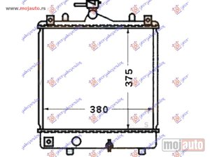 NOVI: delovi  HLADNJAK MOTORA 1.0/1.2 BENZIN (MAN) (375x380x26) (OTVOREN SISTEM) (LEMLJEN SPOJ) Opel agila 99-08 -dostupno